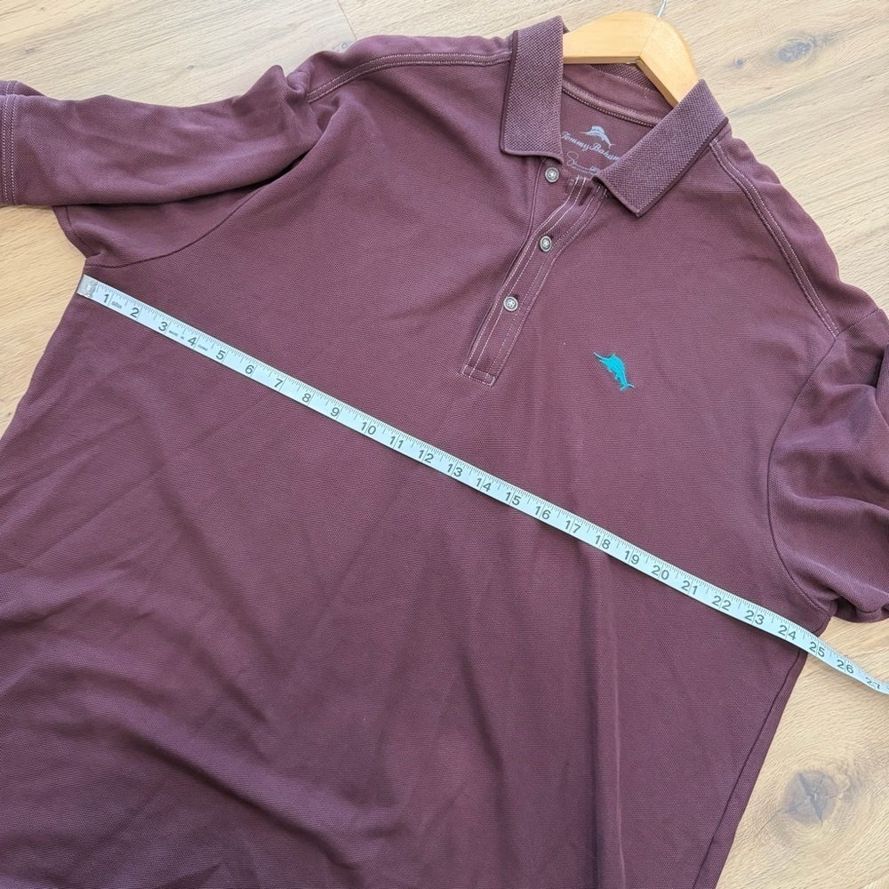 🍷 Tommy Bahama Men’s Burgundy Polo Shirt – XL Tall - Picture 7 of 8